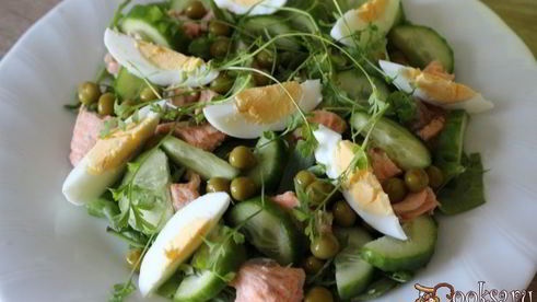 салат с семгой рыбная деревня