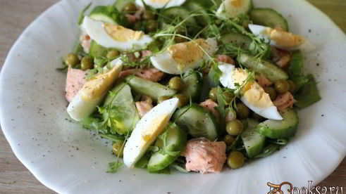 салат с семгой рыбная деревня