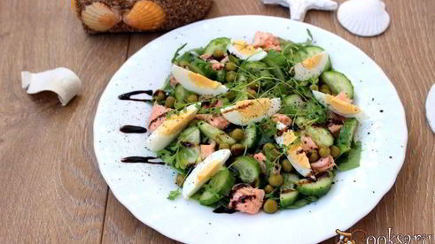 салат с семгой рыбная деревня