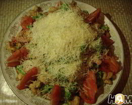 Салат Цезарь с креветками