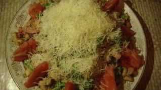 Салат Цезарь с креветками