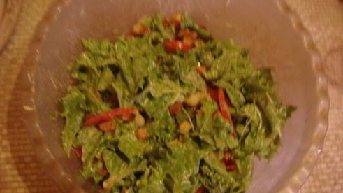 салат цезарь с креветками