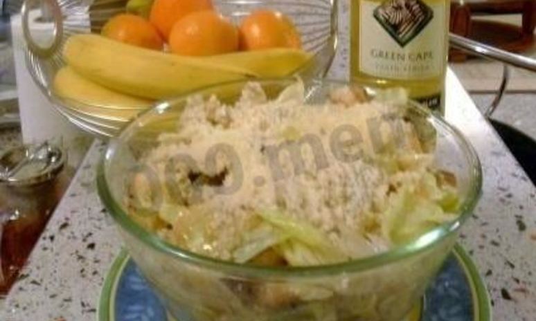 Рецепт салата цезарь с курицей и пармезаном