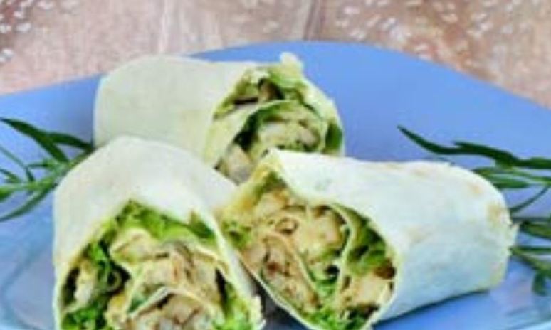 Рецепт салата цезарь в лаваше