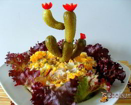 Салат Цветущий кактус
