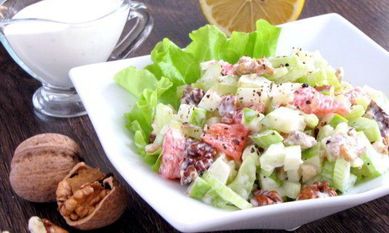 Рецепт вальдорфского салата с грейпфрутом