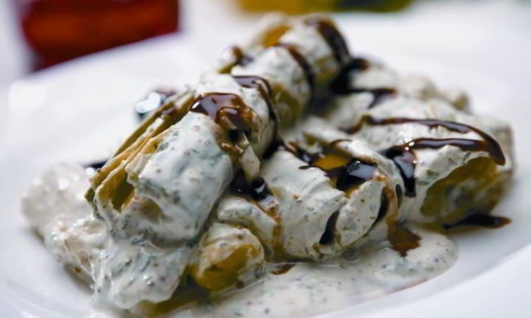 Рецепт лука-порея с соусом винегрет