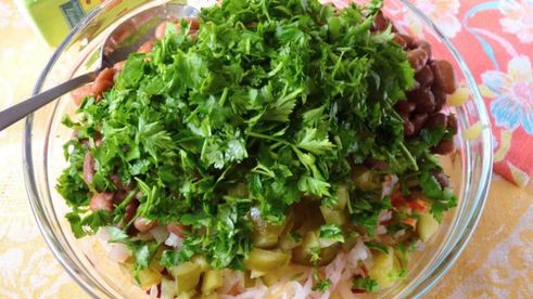 винегрет с фасолью