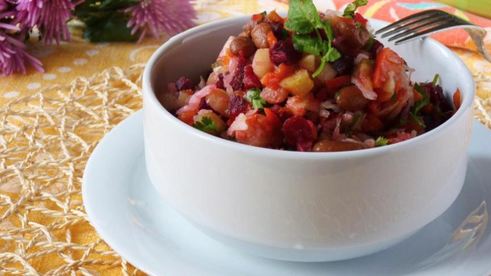 винегрет с фасолью