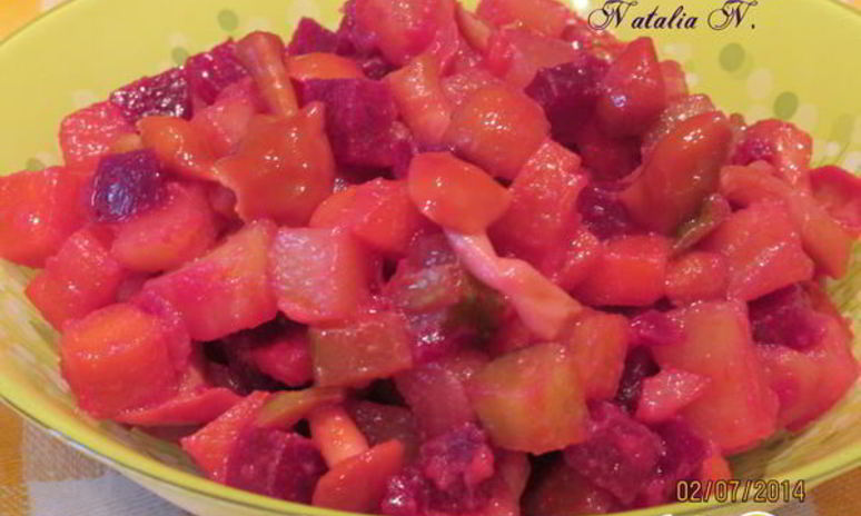 Рецепт винегрета с опятами