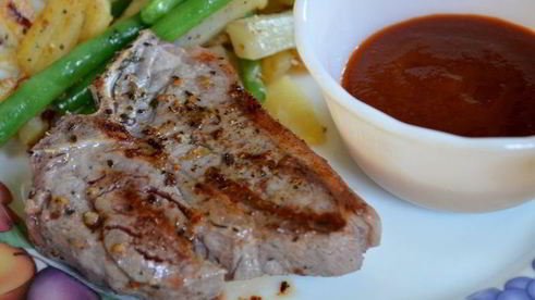 домашний соус барбекю с отбивными из молодого барашка