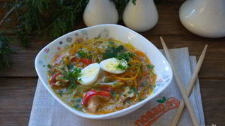 Азиатский куриный суп