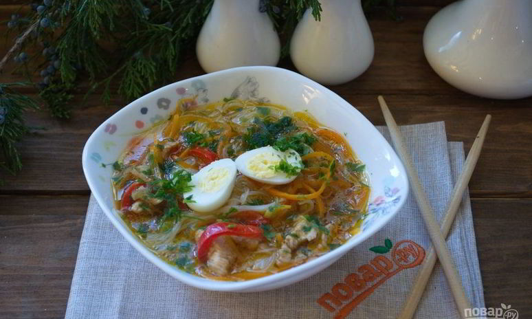 Рецепт азиатского куриного супа