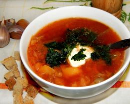 Борщ классический с курицей