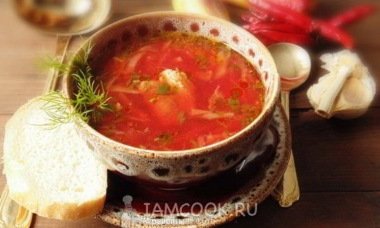 Рецепт борща на бульоне из свиных ребрышек