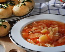 Борщ на говяжьем бульоне