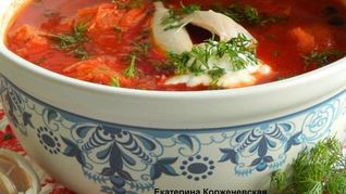 Борщ полтавский с галушками