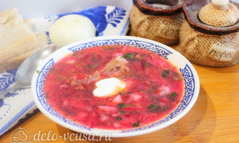 Рецепт борща с бараниной