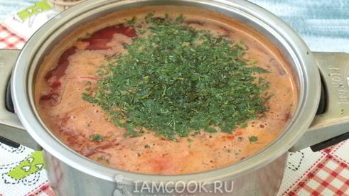 борщ с фасолью и черносливом