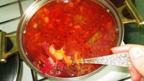 борщ с консервированной фасолью