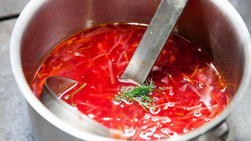 борщ с копченой скумбрией