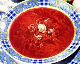 Борщ с печеной свеклой