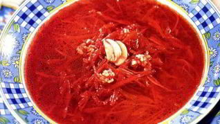 Борщ с печеной свеклой