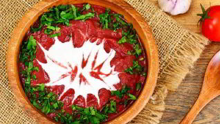 Борщ с пюре