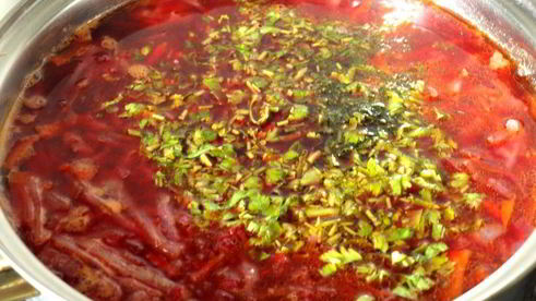 борщ с телятиной