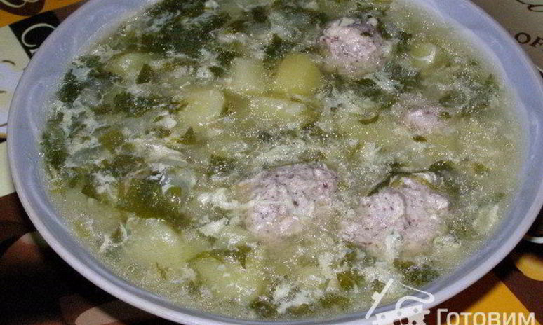 Рецепт борща со щавелем и фрикадельками