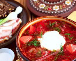 Борщ со свеклой и капустой