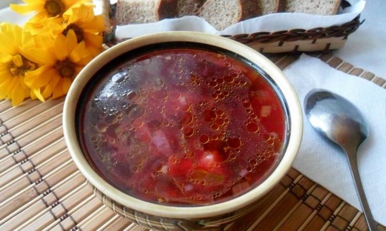 Рецепт борща со свекольной ботвой