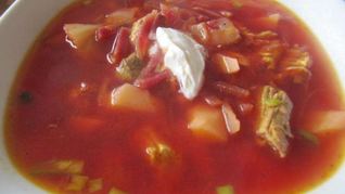 Борщ со свининой