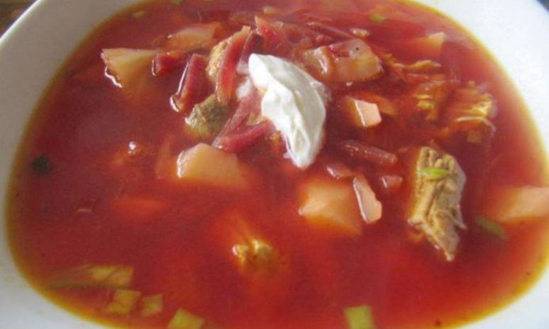 Рецепт борща со свининой