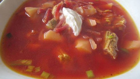 борщ со свининой