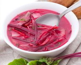 Быстрый постный борщ с укропом