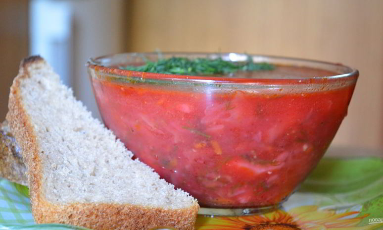 Рецепт красного борща