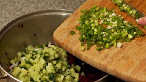 литовский холодный борщ