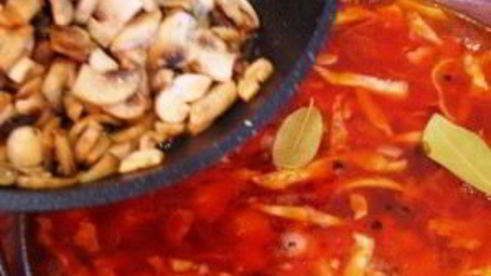 постный борщ с фасолью