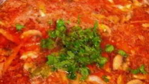 постный борщ с фасолью