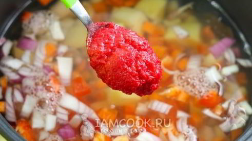 постный борщ в мультиварке