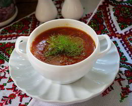 Постный борщ