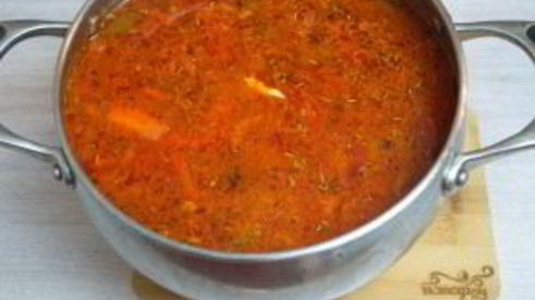 постный борщ