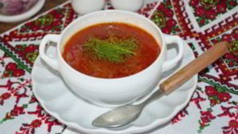 постный борщ