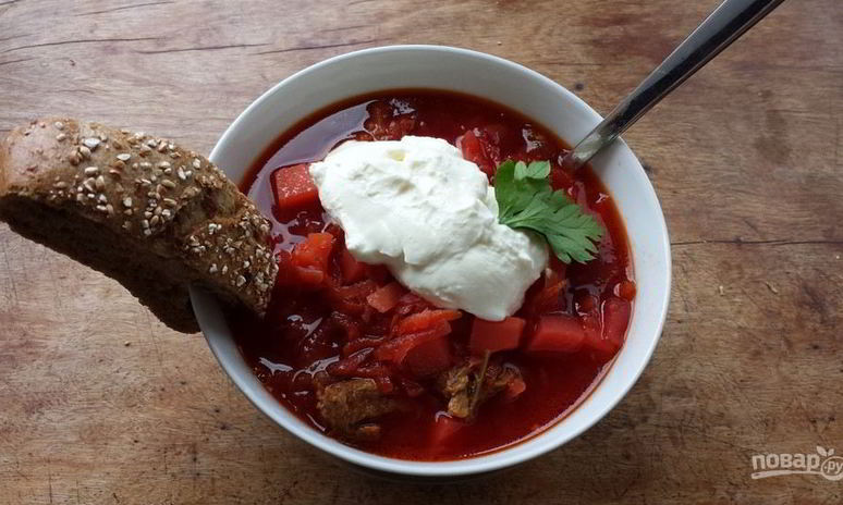 Рецепт простого борща со свеклой