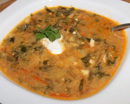 Украинский борщ со щавелем