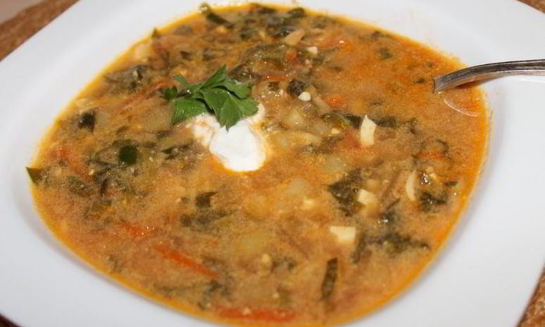 Рецепт украинского борща со щавелем