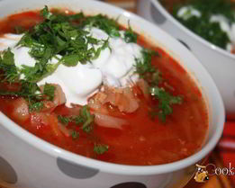 Вкусный борщ на домашней курице