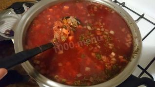 Вкусный борщ на пару в сковороде вок