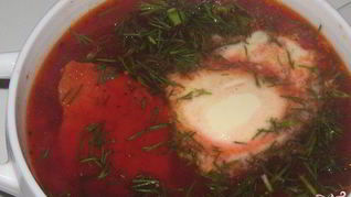 Вкусный борщ со свининой